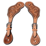 Bar H Equine Western Leather Spurs Straps for Adults Men Womens Spur Straps