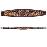 Bar H Equine Genuine Western American Leather Horse Premium Headstall & Breast Collar Set