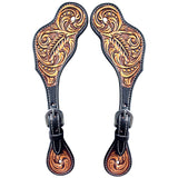 Bar H Equine Western Leather Spurs Straps for Adults Men Womens Spur Straps