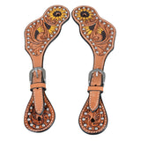 Bar H Equine Western Leather Spurs Straps for Adults Men Womens Spur Straps