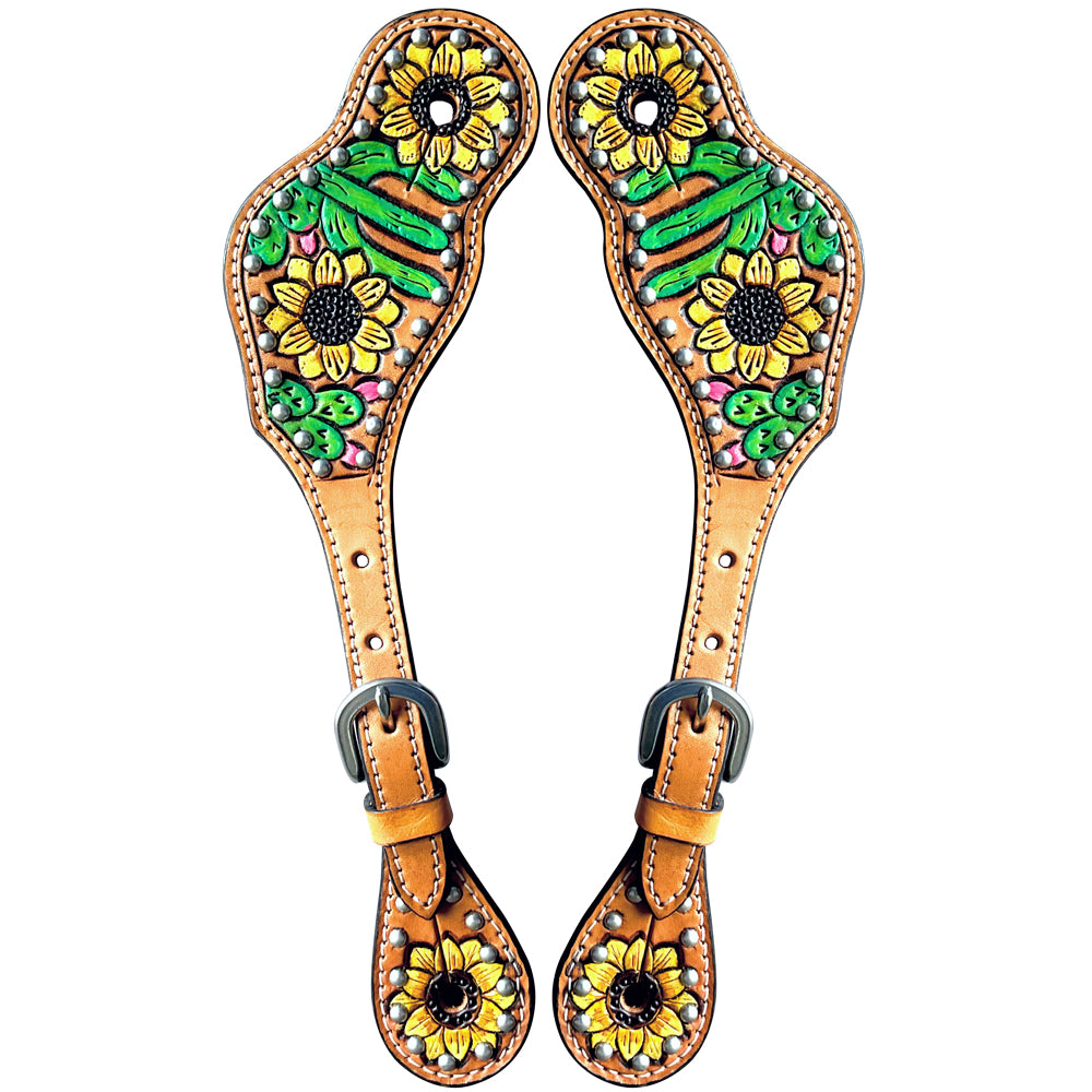 Bar H Equine Western Leather Spurs Straps for Adults Men Womens Spur Straps