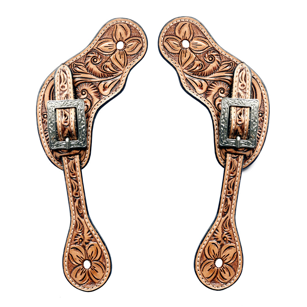 Bar H Equine Western Leather Spurs Straps for Adults Men Womens Spur Straps