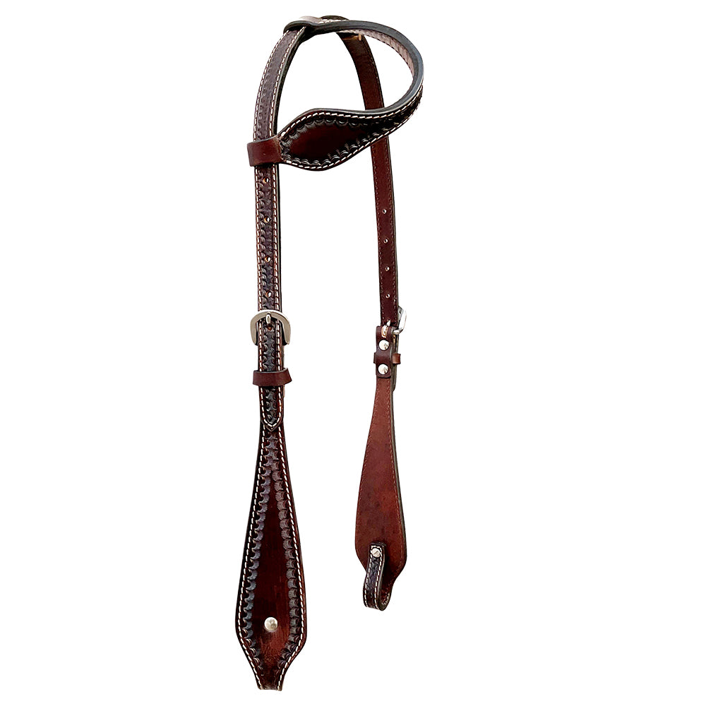 Bar H Equine Western Genuine Leather Horse Tack Set Dark Brown