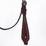 Bar H Equine Western Genuine Leather Horse Tack Set Dark Brown