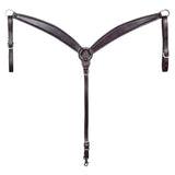 Bar H Equine Western Genuine Leather Horse Tack Set Dark Brown