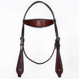 Bar H Equine Western Genuine Leather Horse Tack Set Dark Brown