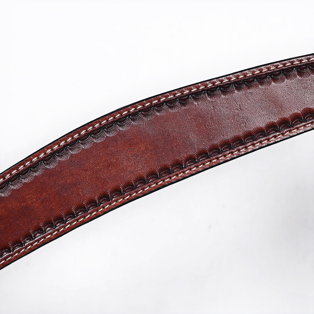 Bar H Equine Western Leather Headstall & Breast Collar Dark Brown