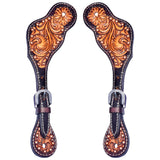 Bar H Equine Western Leather Spurs Straps for Adults Men Womens Spur Straps