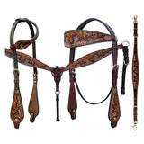 Bar H Equine American Leather Horse Saddle Tack One Ear Headstall Brown