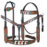 Bar H Equine American Leather Horse Saddle Tack One Ear Headstall Brown