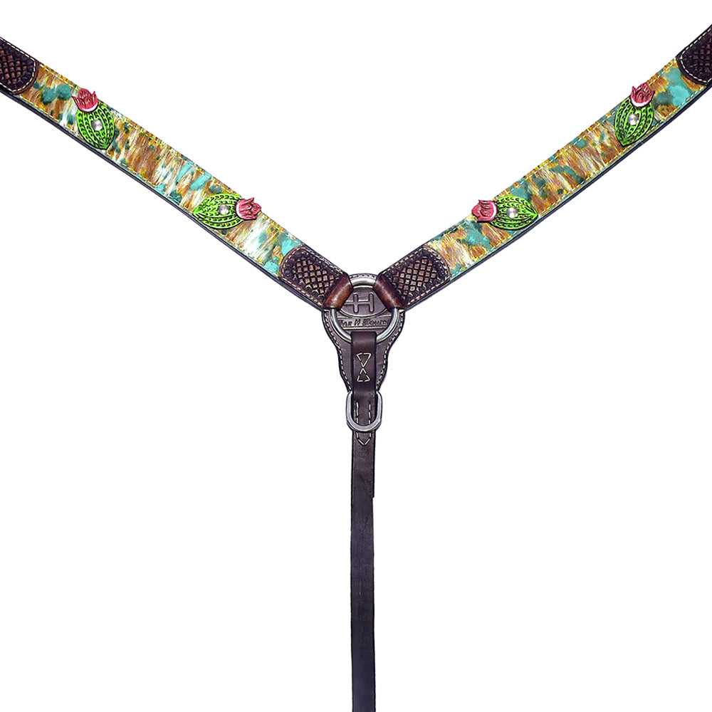 Bar H Equine Premium Hand Tooled Leather Stainless Steel Hardware One Ear Headstall Brown