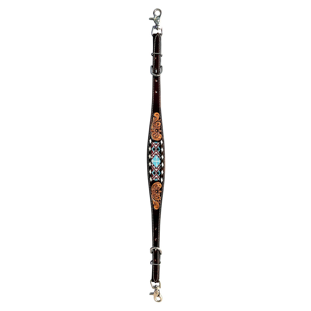 Bar H Equine Genuine Western American Leather Horse Premium Headstall & Breast Collar Set