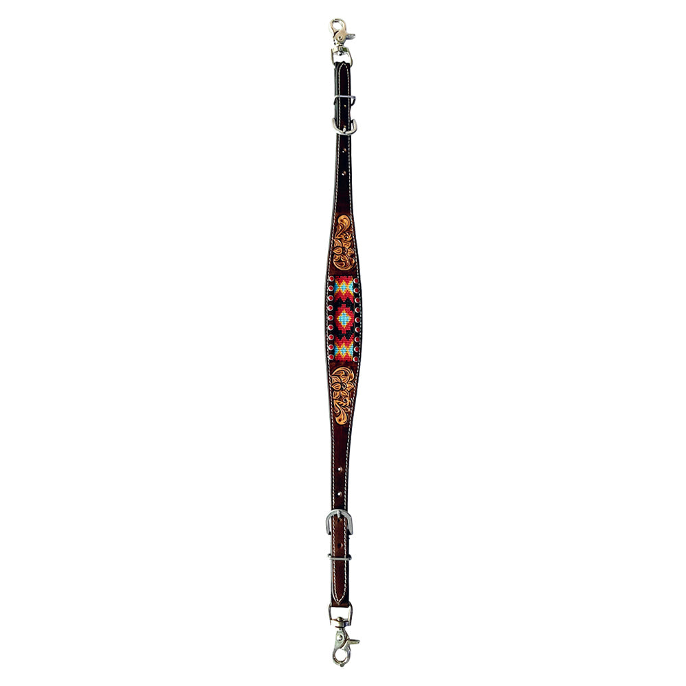 Bar H Equine Genuine Western American Leather Horse Premium Headstall & Breast Collar Set