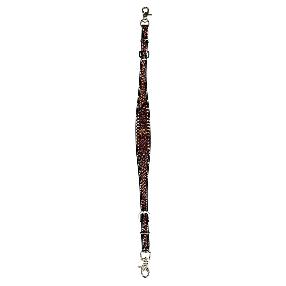 Bar H Equine Genuine Western American Leather Horse Premium Headstall & Breast Collar Set