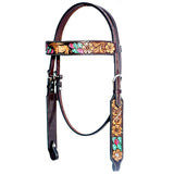 Bar H Equine Genuine Western American Leather Horse Headstall