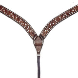 Bar H Equine American Leather Horse Saddle Tack One Ear Headstall | Breast Collar Browband Wither Strap Set BER246