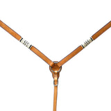 Bar H Equine American Leather Horse Saddle Tack One Ear Headstall | Breast Collar Browband Wither Strap Set BER252