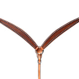 Bar H Equine American Leather Horse Saddle Tack One Ear Headstall | Breast Collar Browband Wither Strap Set BER260