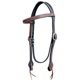 Bar H Equine Genuine Western American Leather Horse Premium Headstall & Breast Collar Set