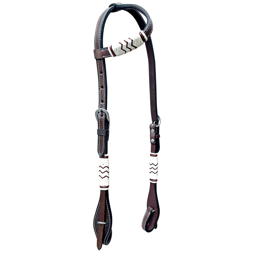 Bar H Equine Genuine Western American Leather Horse Premium Headstall & Breast Collar Set