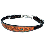 Bar H Equine Genuine Western American Leather Horse Premium Headstall & Breast Collar Set