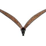 Bar H Equine Genuine Western American Leather Horse Premium Headstall & Breast Collar Set