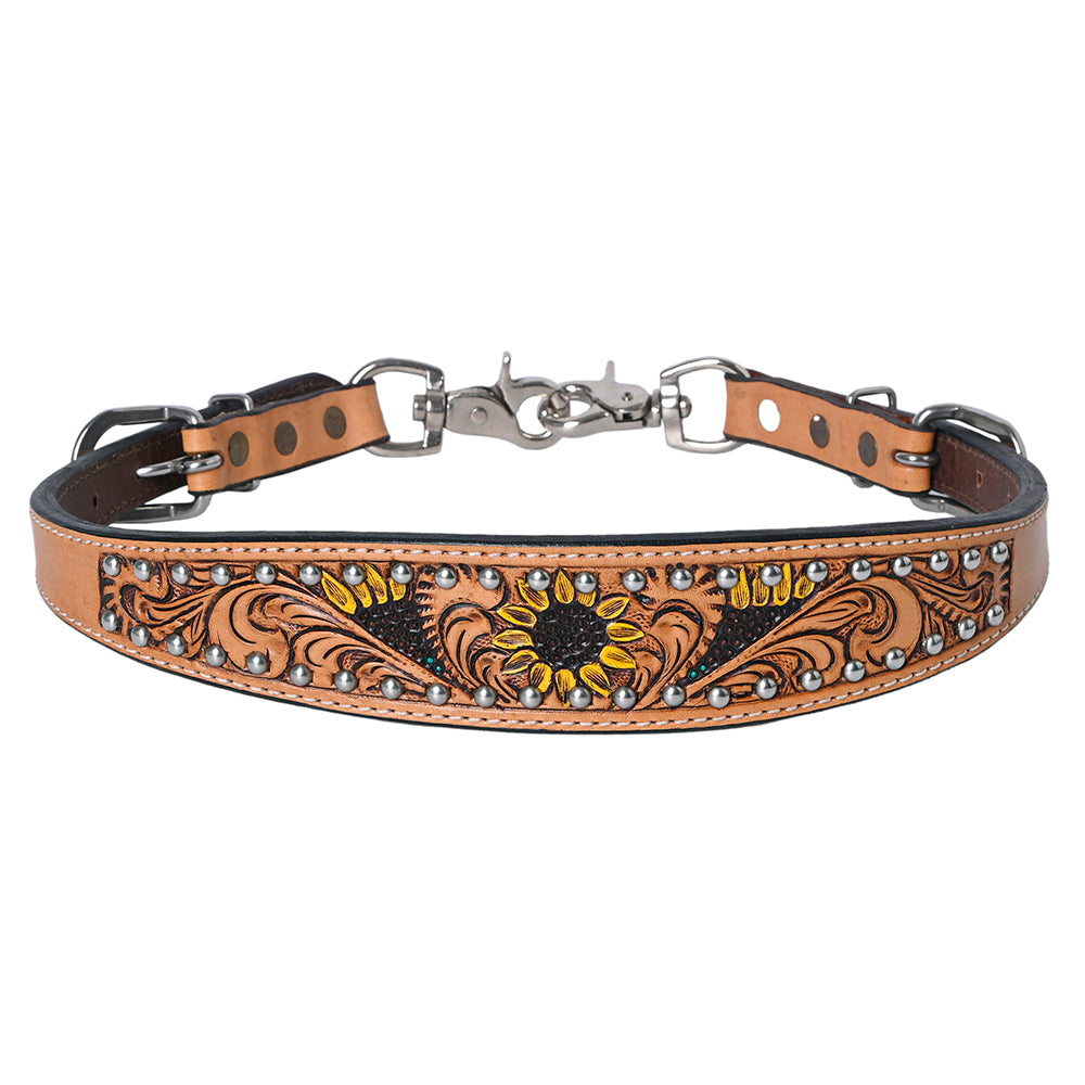 Bar H Equine Genuine Western American Leather Horse Premium Headstall & Breast Collar Set