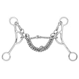 BAR H EQUINE Western Gag Bit with Twisted Wire Single Jointed Mouthpiece Ideal for Barrel Racing