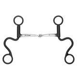 BAR H EQUINE Western Antique Short Shank Bit Single Jointed Smooth Snaffle Mouthpiece