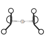 BAR H EQUINE Western Antique Argentine Shank Bit with Life Saver Copper Link