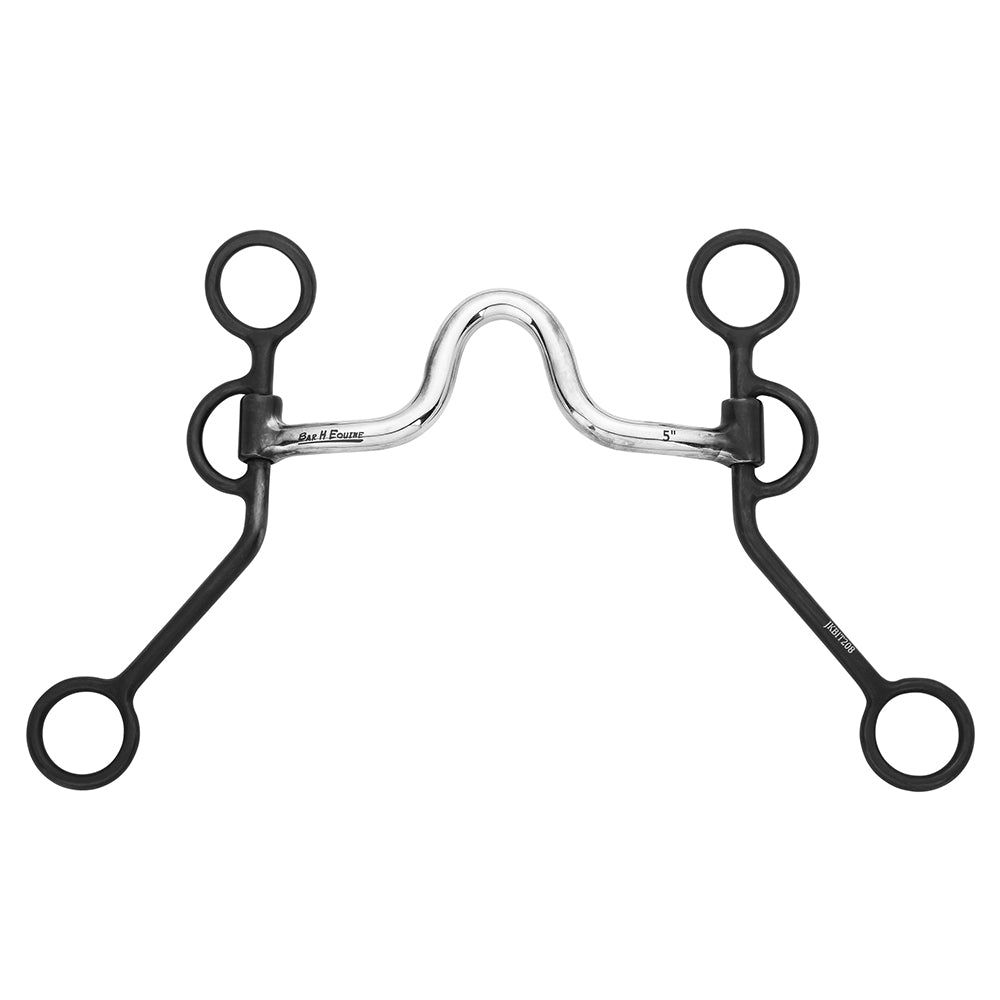 BAR H EQUINE Western Antique Argentine Shank Bit with Low Port Tongue Relief