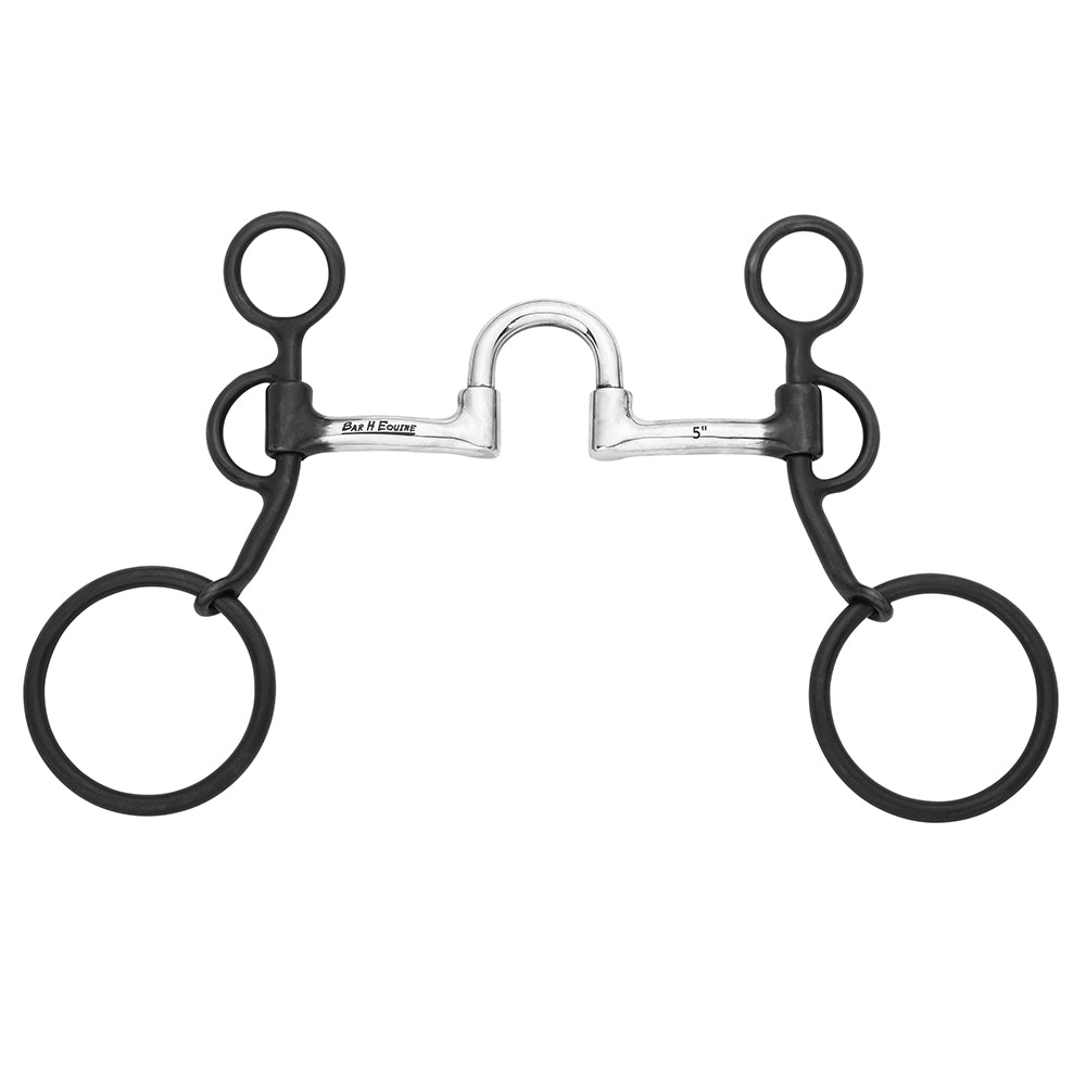 BAR H EQUINE Western Antique Cowboy Shank Bit with Correction Mouthpiece