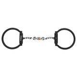 BAR H EQUINE Western Antique Fixed Ring Snaffle Bit Twisted Mouth with Copper Link