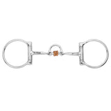 BAR H EQUINE Western D Ring with Copper Roller Dogbone Mouthpiece