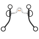BAR H EQUINE Western Shank Bit with Low Port Copper Roller