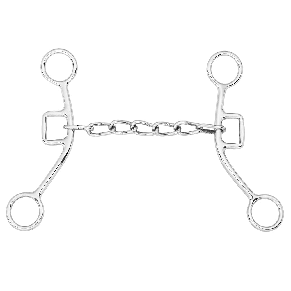 BAR H EQUINE Western Gag Bit with Chain Mouthpiece