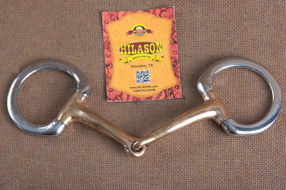 HILASON 5 In Mouth Snaffle Bit With Stainless Steel Eggbutt