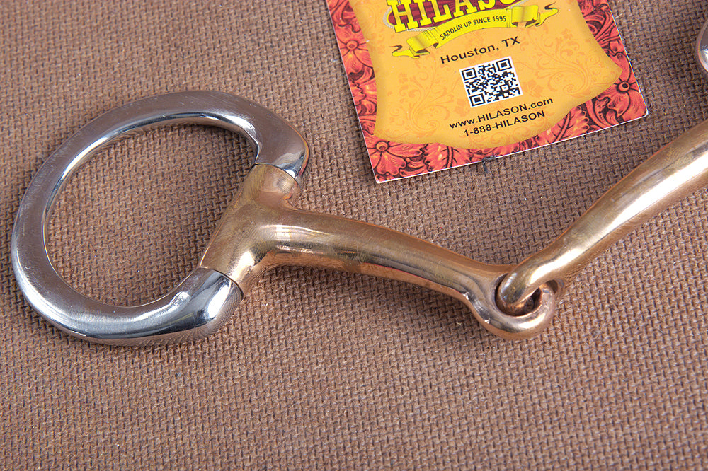 HILASON 5 In Mouth Snaffle Bit With Stainless Steel Eggbutt