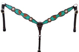 Bar H Equine American Leather Horse Saddle Tack One Ear Headstall Breast Collar Browband Wither Strap Jora Autumn Collection