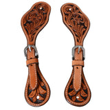 Bar H Equine Leather Spurs Straps for Adults - Western Womens Spur Horse Riding, Barrel Racing, Show, and Rodeo