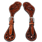 Bar H Equine Leather Spurs Straps for Adults - Western Womens Spur Horse Riding, Barrel Racing, Show, and Rodeo