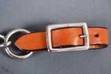 Bar H Equine Western Horse Stainless Steel Chain Genuine American Leather Curbs Strap