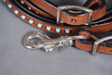 BAR H EQUINE Western Leather Horse Rein With Adjustable Buckle