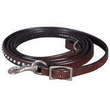 BAR H EQUINE Western Leather Horse Rein With Adjustable Buckle