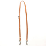 Bar H Equine Horse Genuine Leather Tie Downs Snap Ends Tan