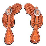 Bar H Equine Leather Spurs Straps for Adults Western Womens Spur Horse Riding Barrel Racing Show and Rodeo Strap Adult Women