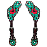 Bar H Equine Western Leather Spurs Straps for Adults Men Womens Spur Straps