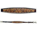 Bar H Equine American Leather Horse Saddle Tack One Ear Headstall Breast Collar Browband Wither Strap Set Eleanor Collection - Wither Strap