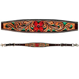Bar H Equine American Leather Horse Saddle Tack One Ear Headstall Breast Collar Browband Wither Strap Tropical Turquoise