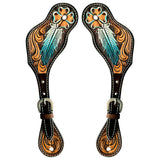 Bar H Equine Western Leather Spurs Straps for Adults Men Womens Spur Straps